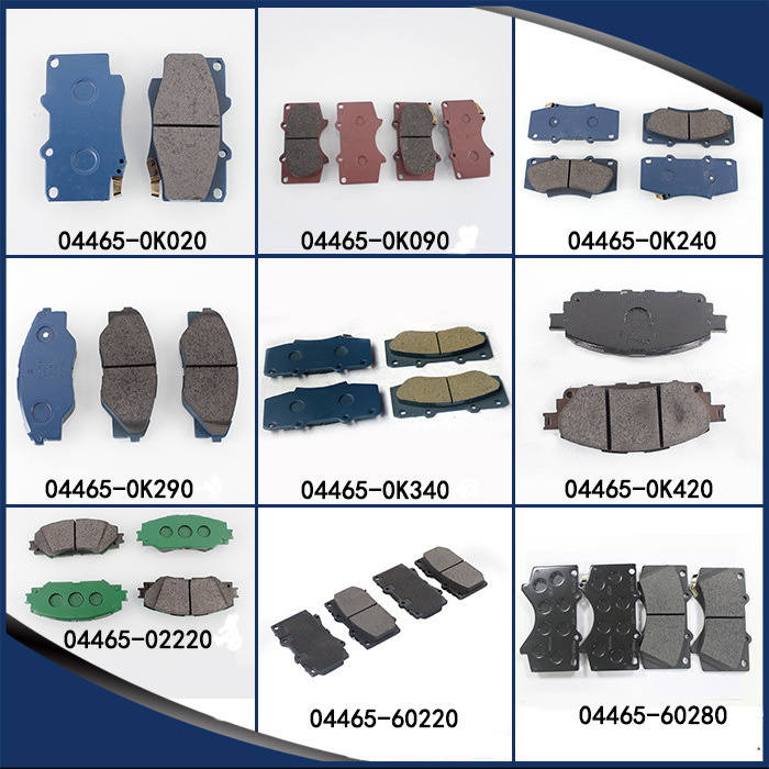 Auto Parts 04466-60090 Car Brake Pads for Toyota Hilux 04465-35270 04465-35220 04465-60060 04465-35140 04465-35090 04465-35040 04465-35030