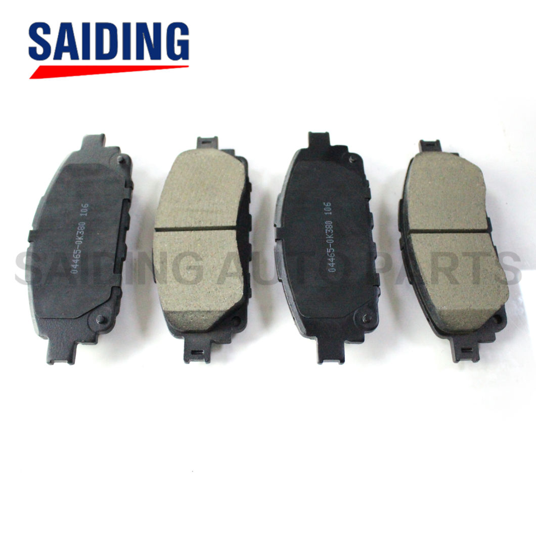 Saiding Auto Parts Semi Metal Front Brake Pads 04465-0K380 for Toyota Hilux 1grfe Ggn120